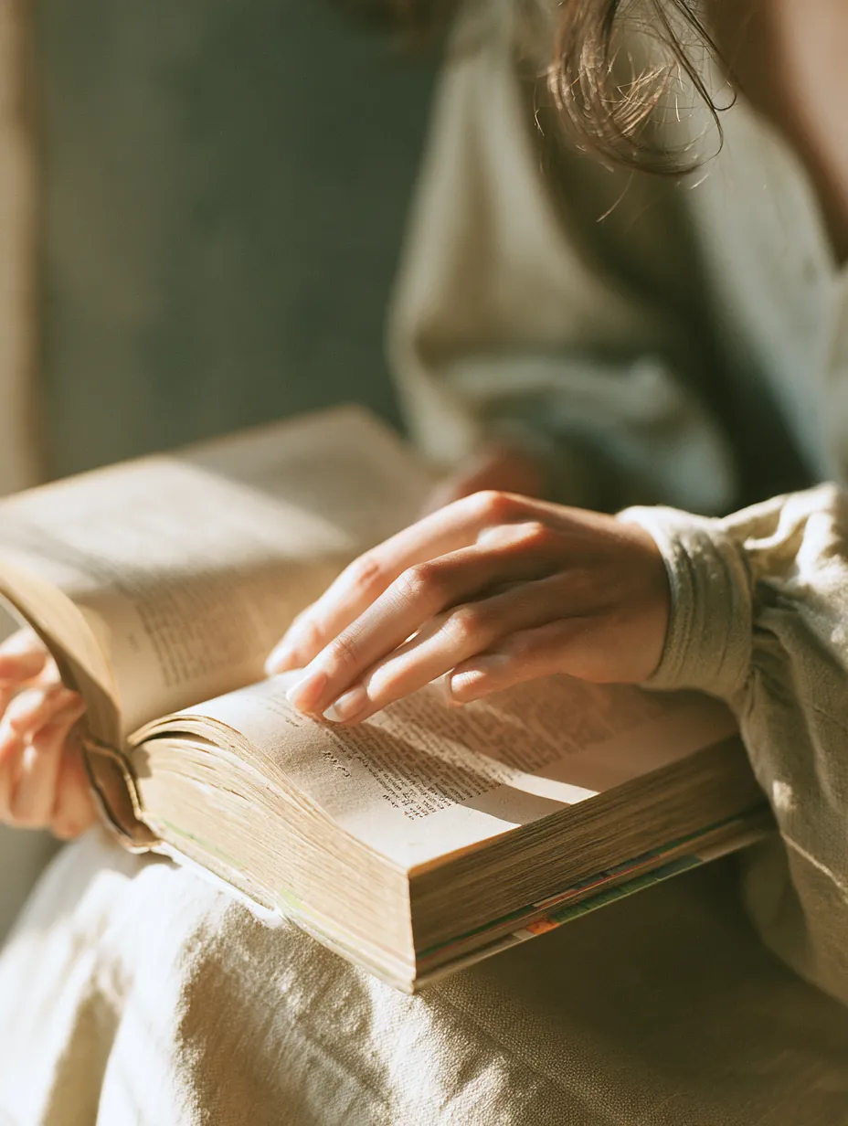 Hands flipping through a thick reference book with colorful index tabs